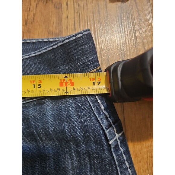 VTG Y2K Southpole Blue Denim Stonewashed Jeans 36x32 Thick Stitch Embroidered - Picture 4 of 9